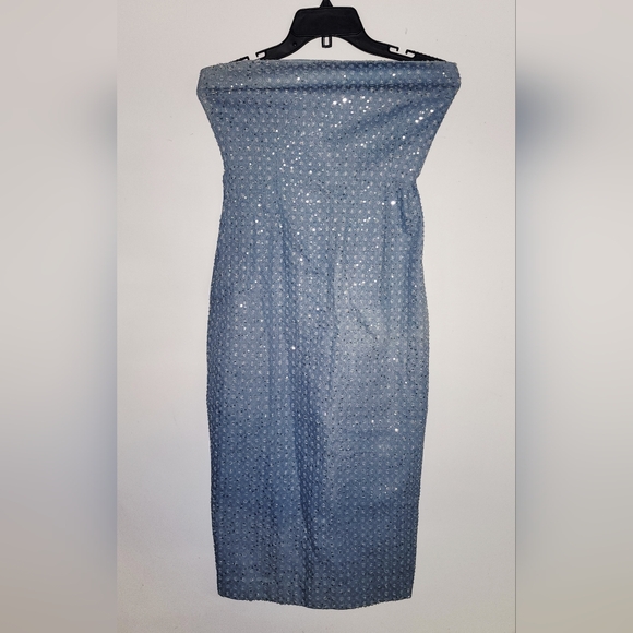 NWT- Susana Monaco Denim Strapless Dress Sz S - Picture 2 of 5